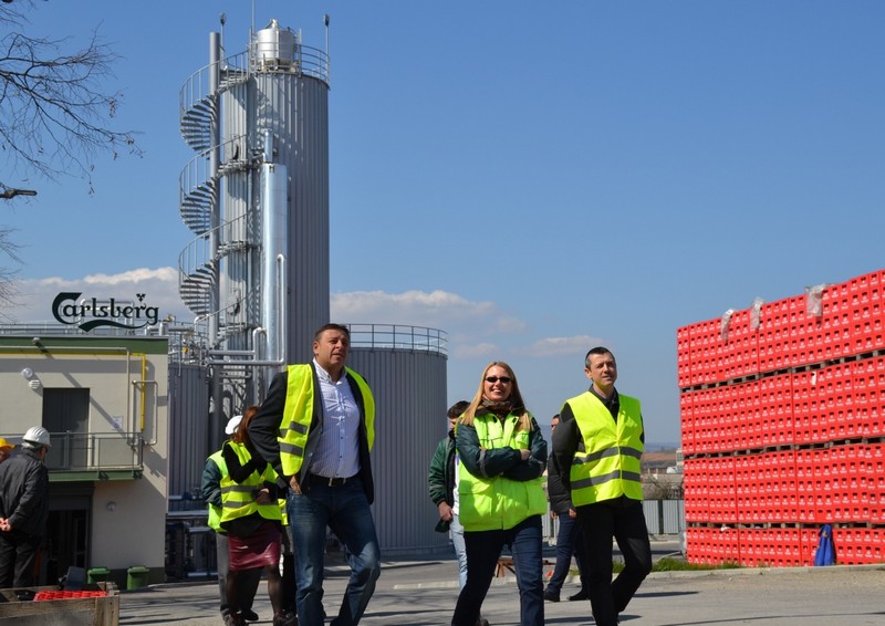 Кметът Камбитов посети новоизграждащата се модерна  пречиствателна станция в  Карлсберг България